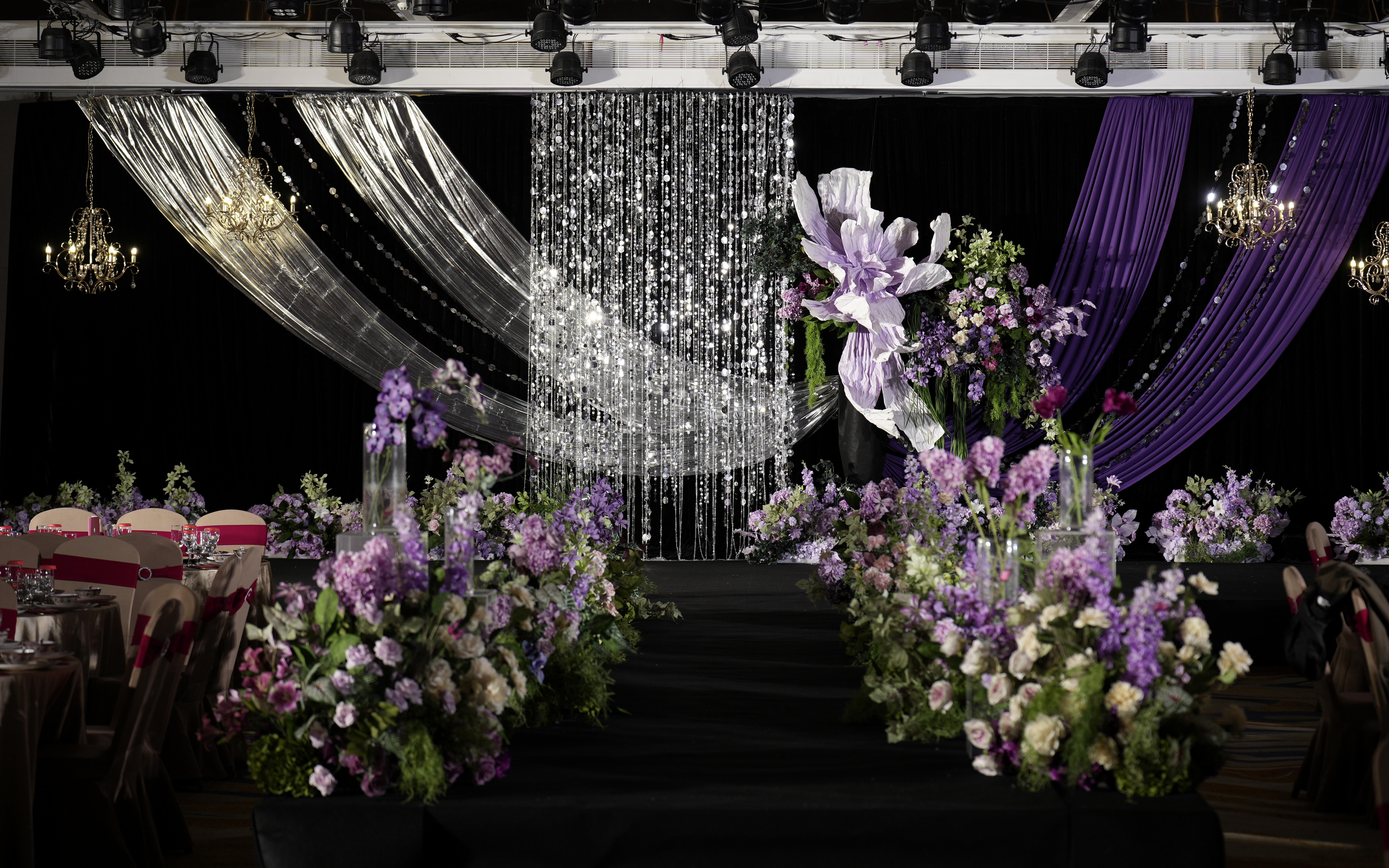 《星落紫纱》紫色韩式梦幻西式婚礼