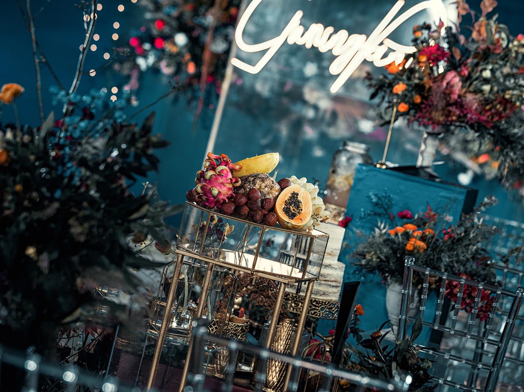 缔杰婚礼【静谧蓝色复古风】送四大金刚