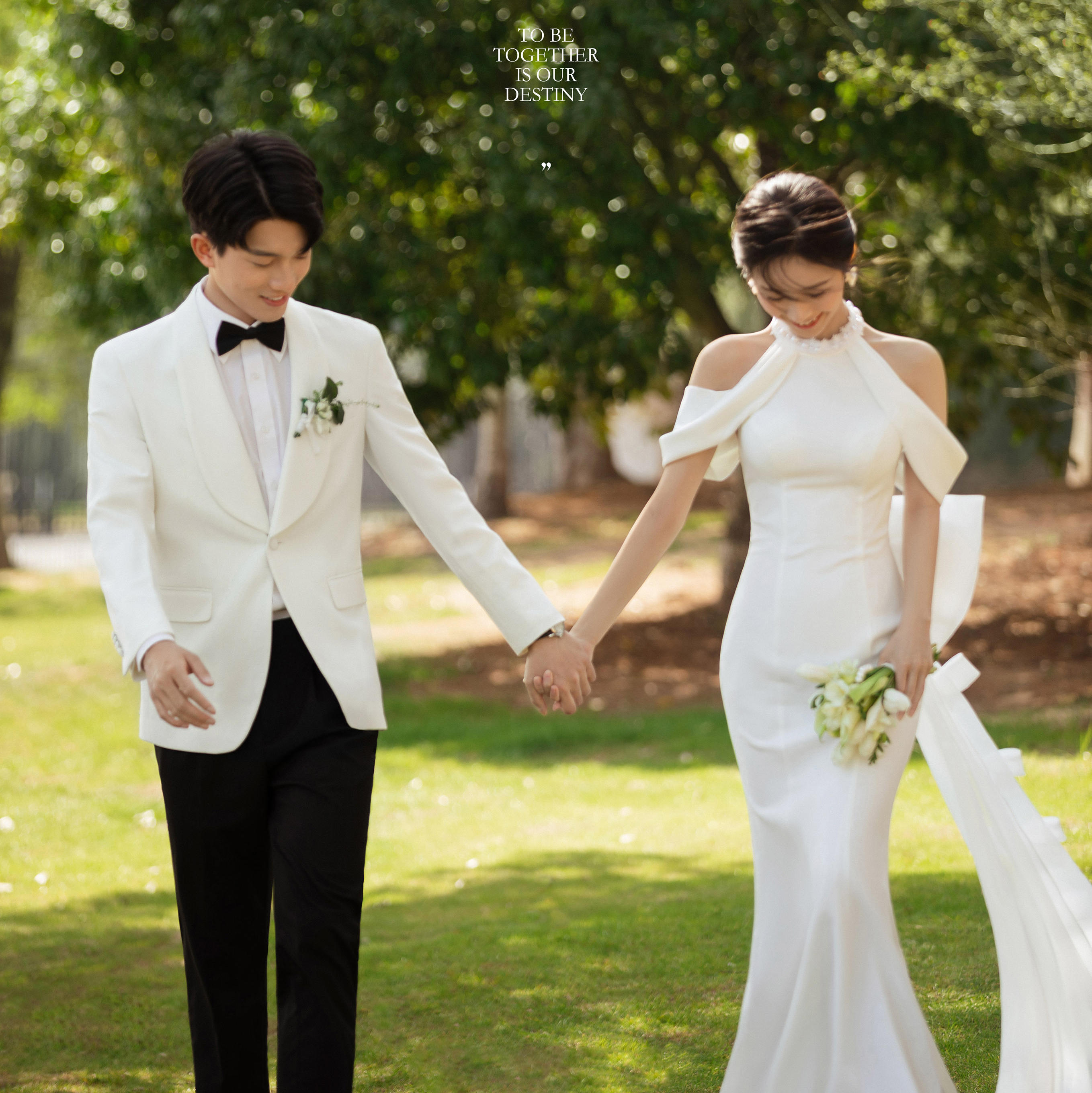 结婚必拍的外景草坪婚纱照~清新好看