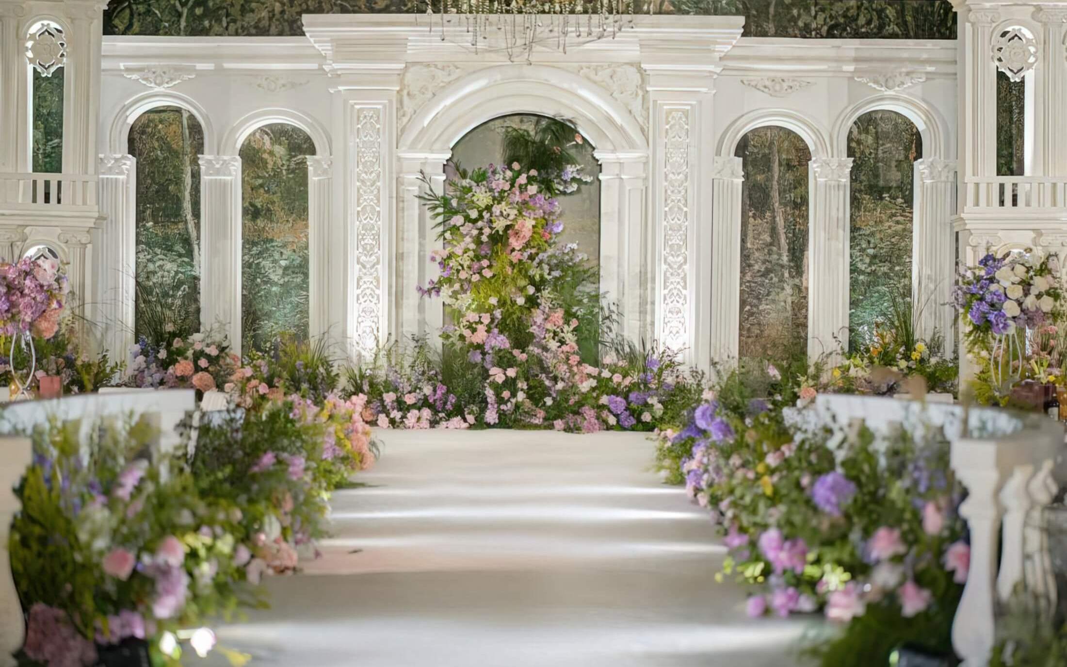  【囍记】白绿粉油画风法式婚礼