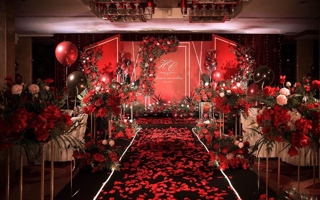 【喜良缘高端婚礼策划】红色现代简约婚礼