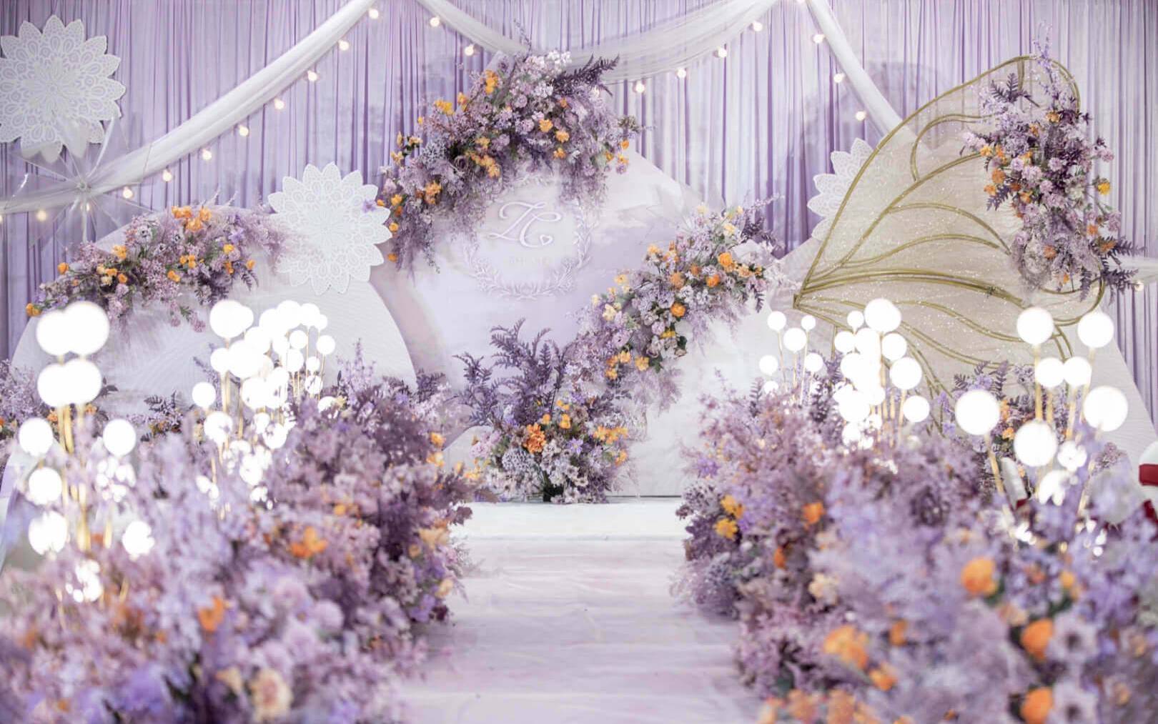  「薇薇新娘」室内主题婚礼一简约浪漫紫色系婚礼