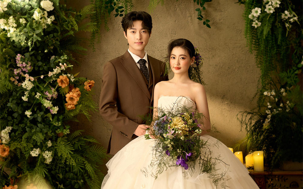 美得挪不开眼的法式花房婚纱照💐张张惊艳！！