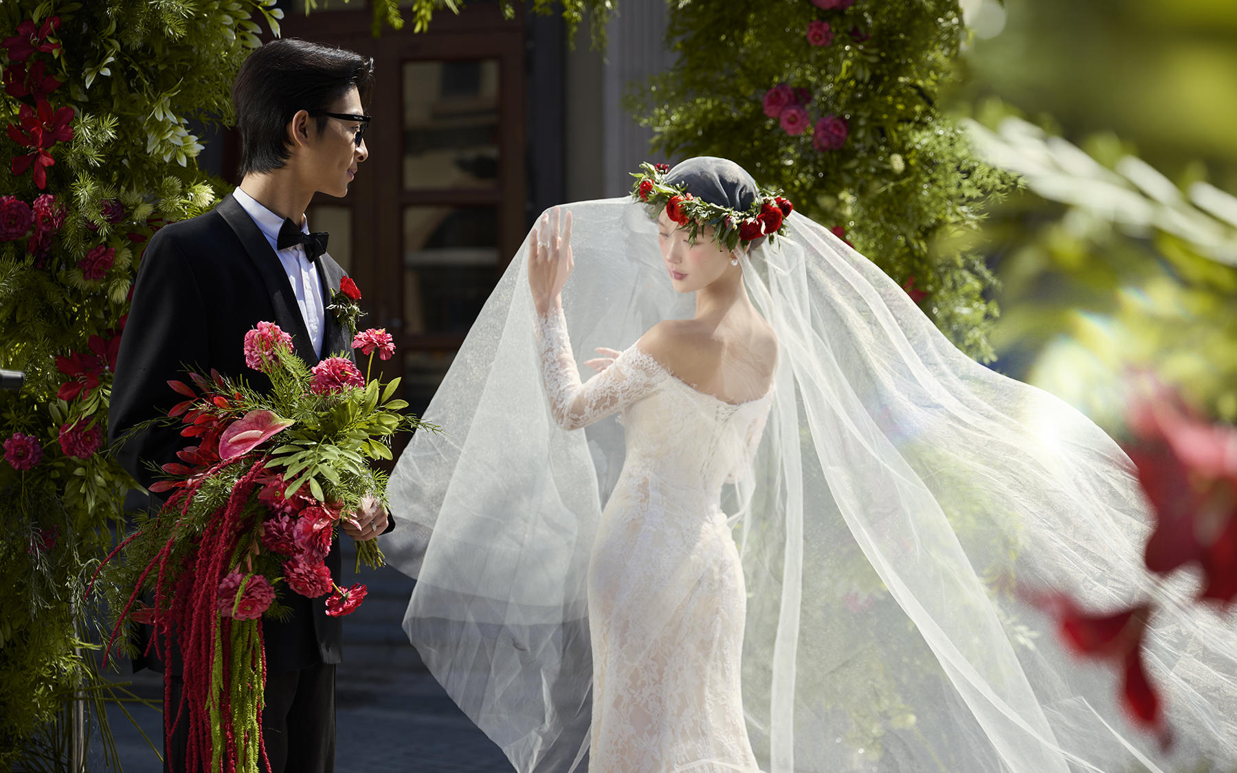 【真实客片】红玫瑰仪式感森系婚纱照