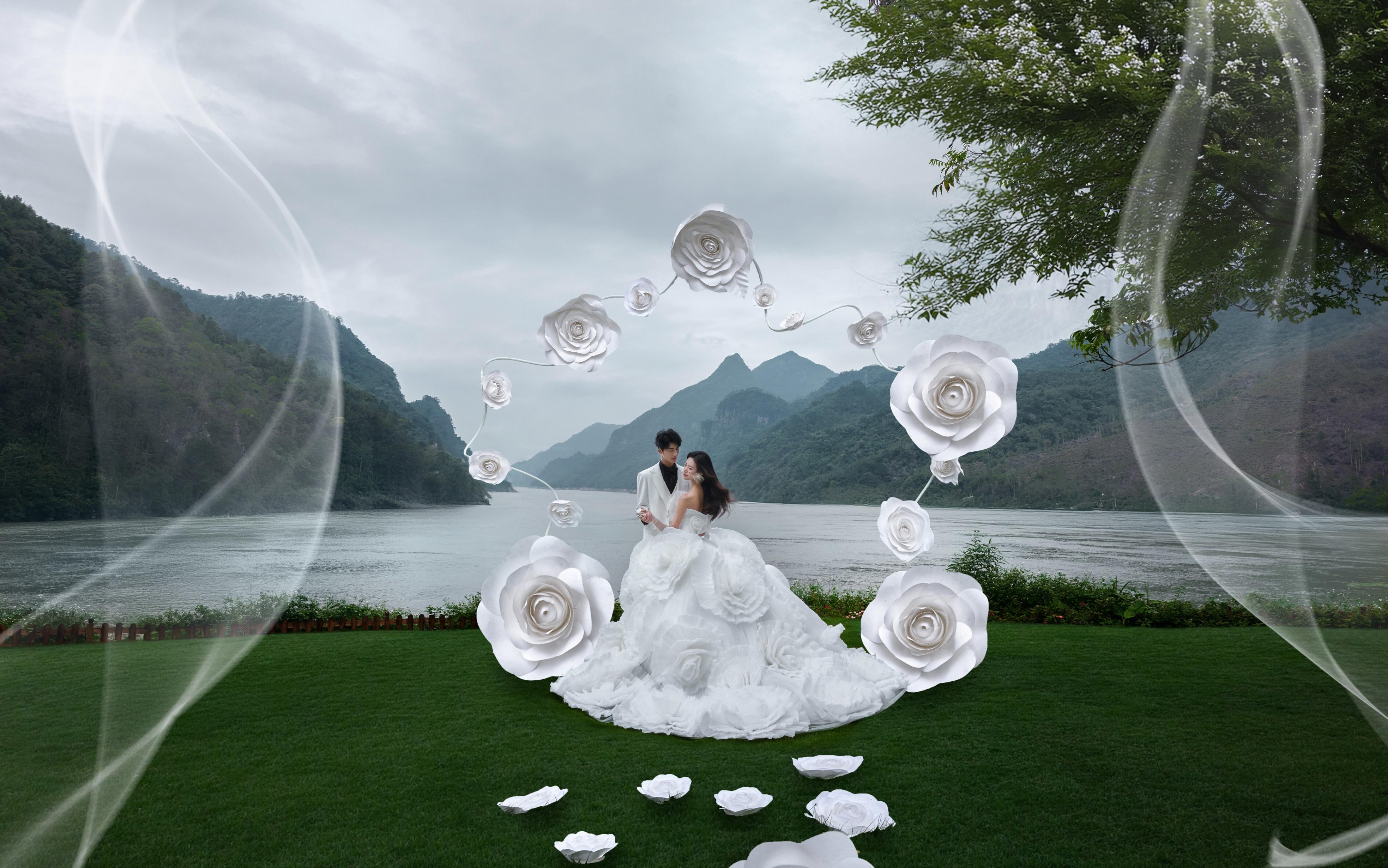 当浪漫主义遇上森系婚纱照