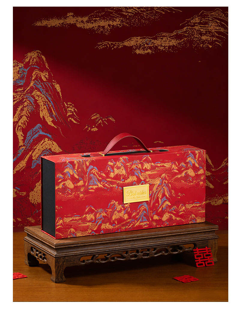 中式国风 良辰吉日高档伴手礼 红色送宾客伴郎伴娘高档礼盒结婚回礼