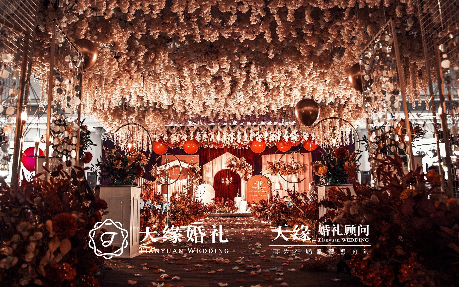 天缘婚礼美式田园风复古红色婚礼-
