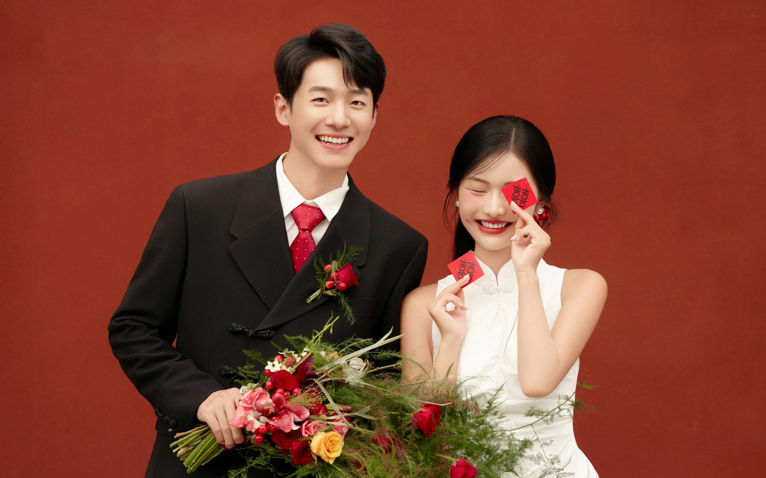 甜到爆的喜嫁婚纱照