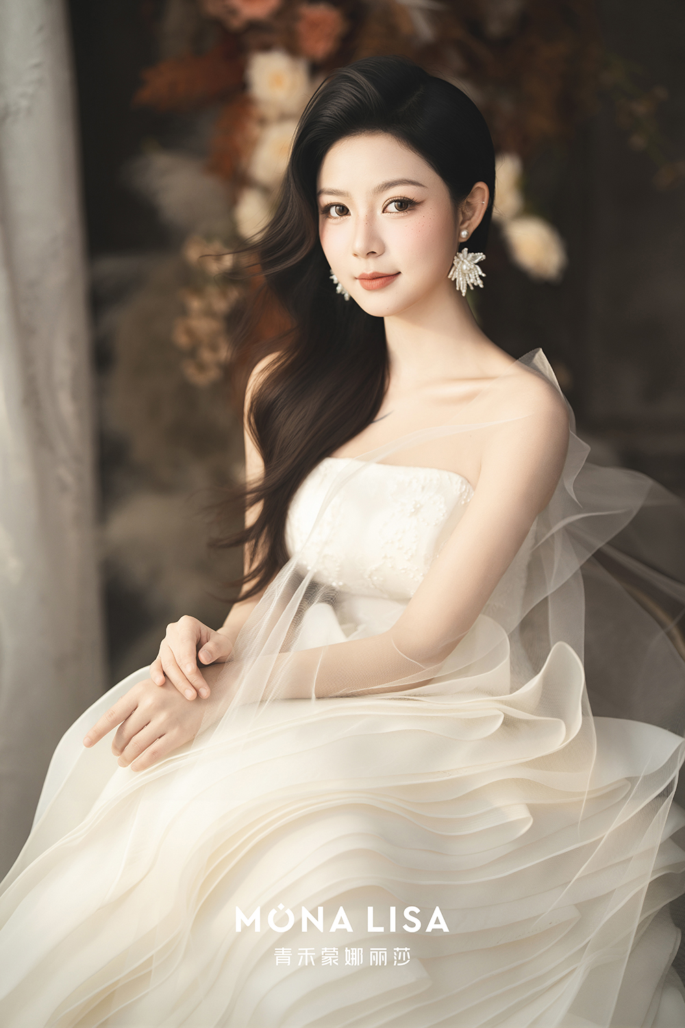 明星室内婚纱照｜浪漫又温柔的光影氛围感