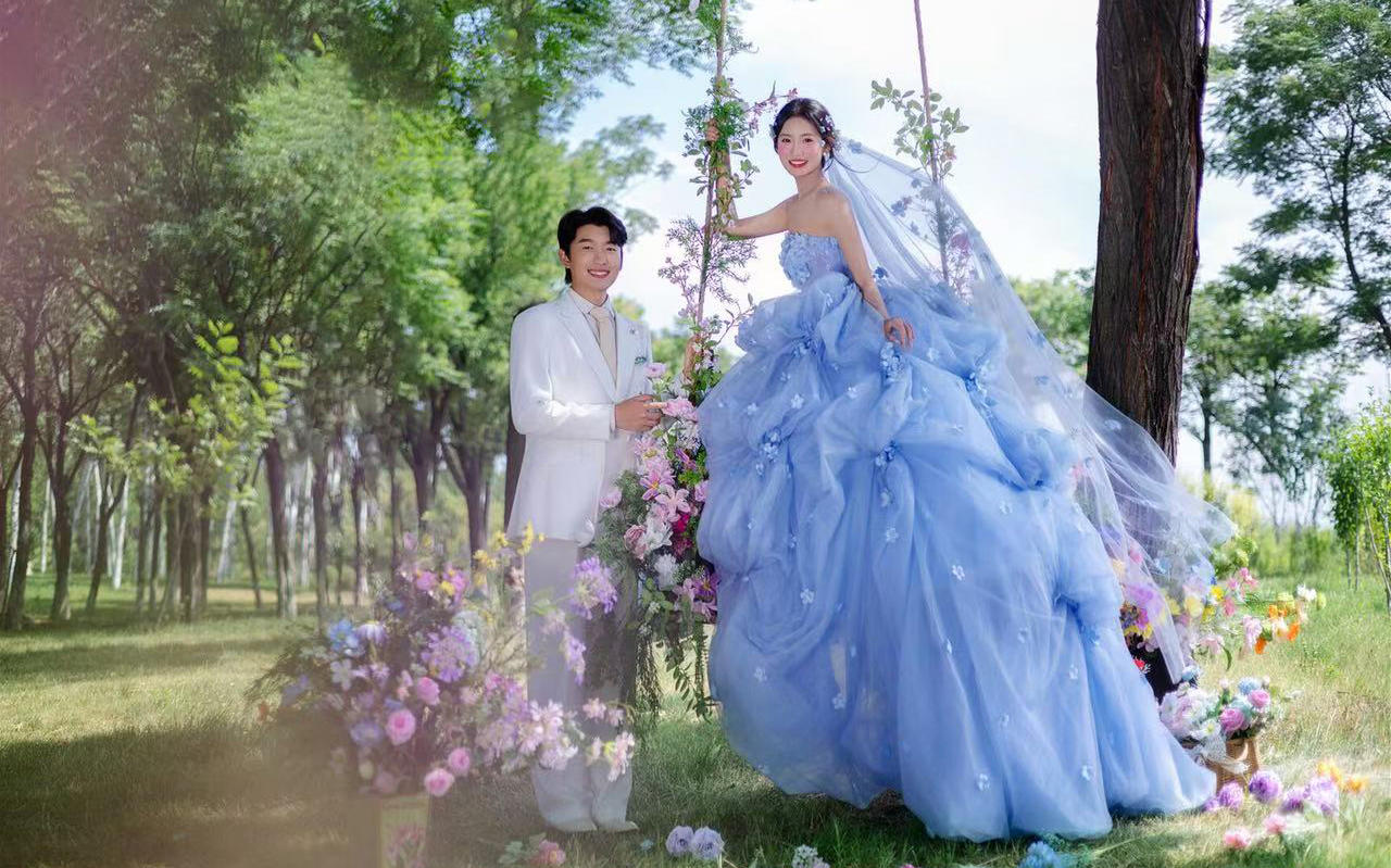 【封神的蓝色花神婚纱照】
