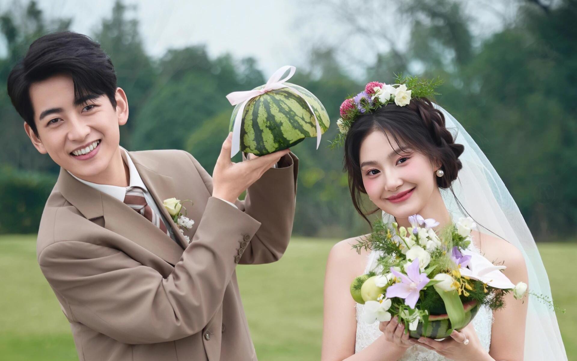 西瓜味的小清新婚紗照??解鎖夏日限定