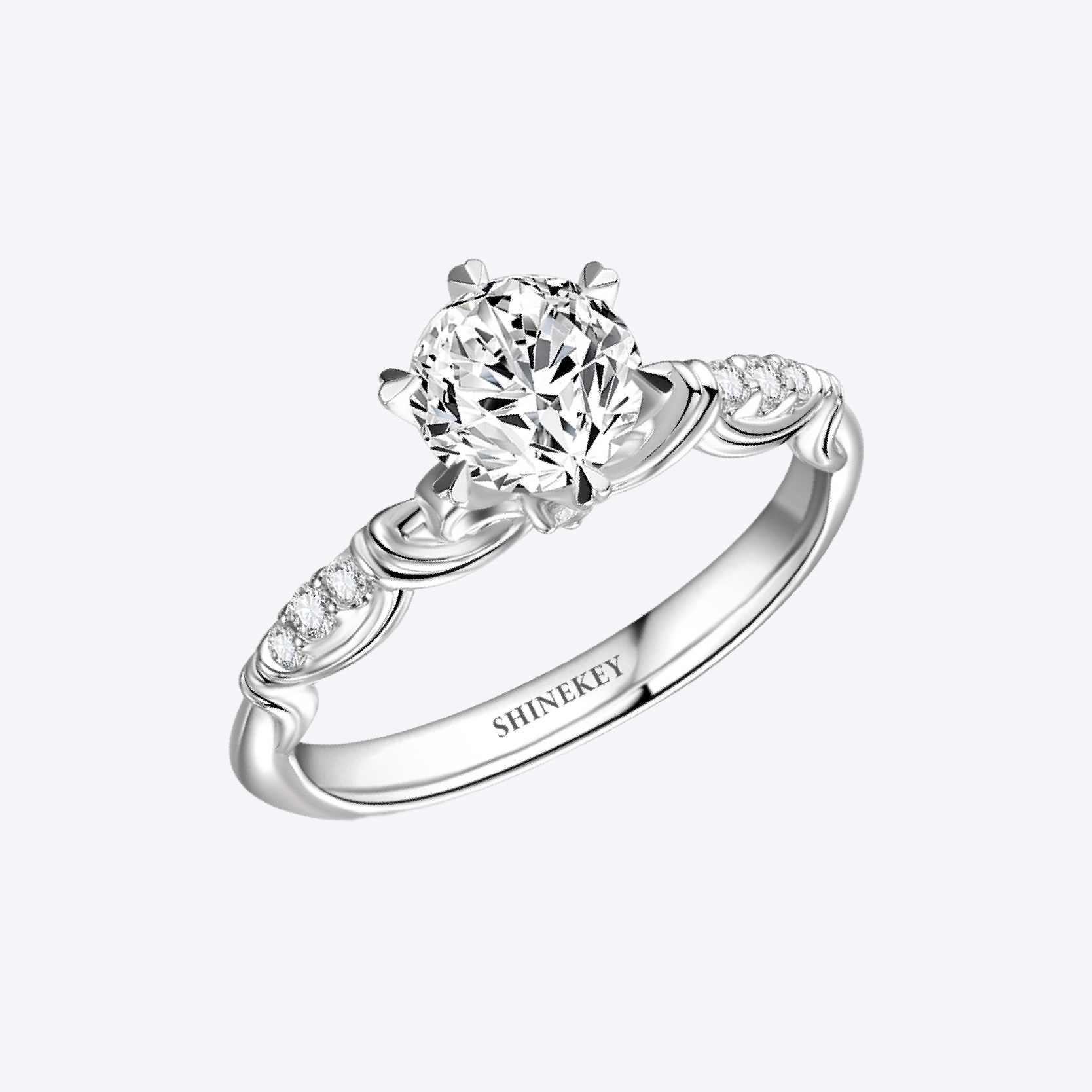 SHINEKEY 光钥 elegance风华 Pt950钻戒 精选D色克拉钻