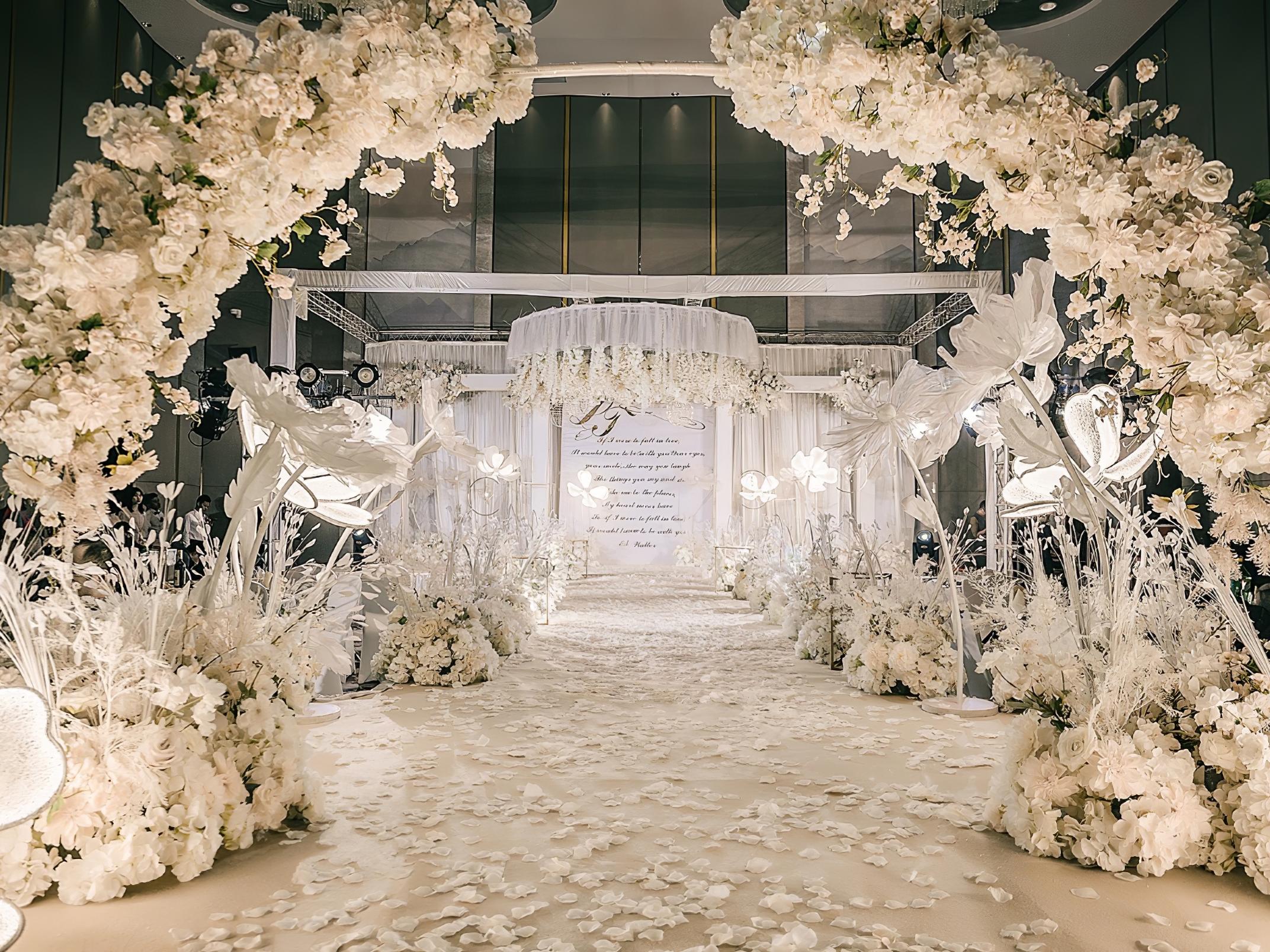 【韩式浪漫】香槟白婚礼※仪式感现场|鲜花升级！