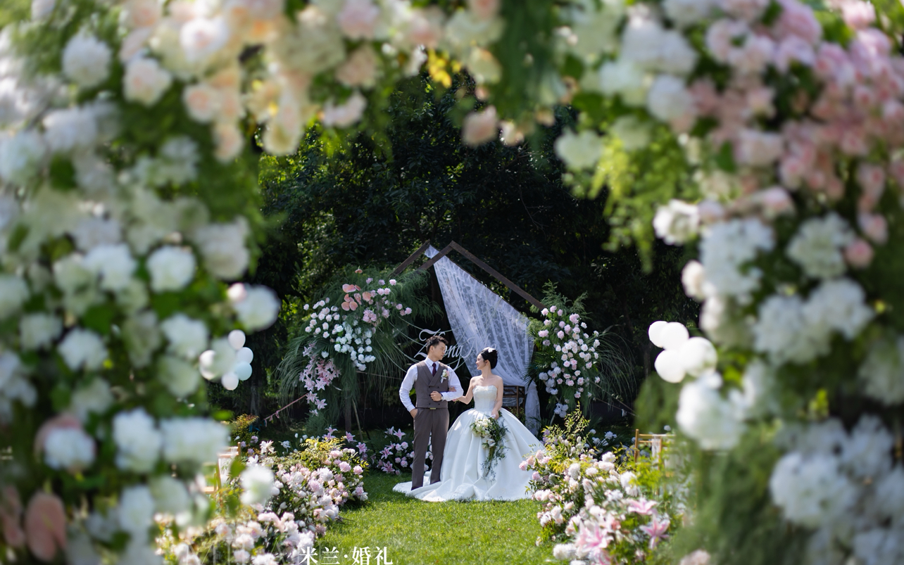 草坪婚禮/粉色韓式草坪婚禮