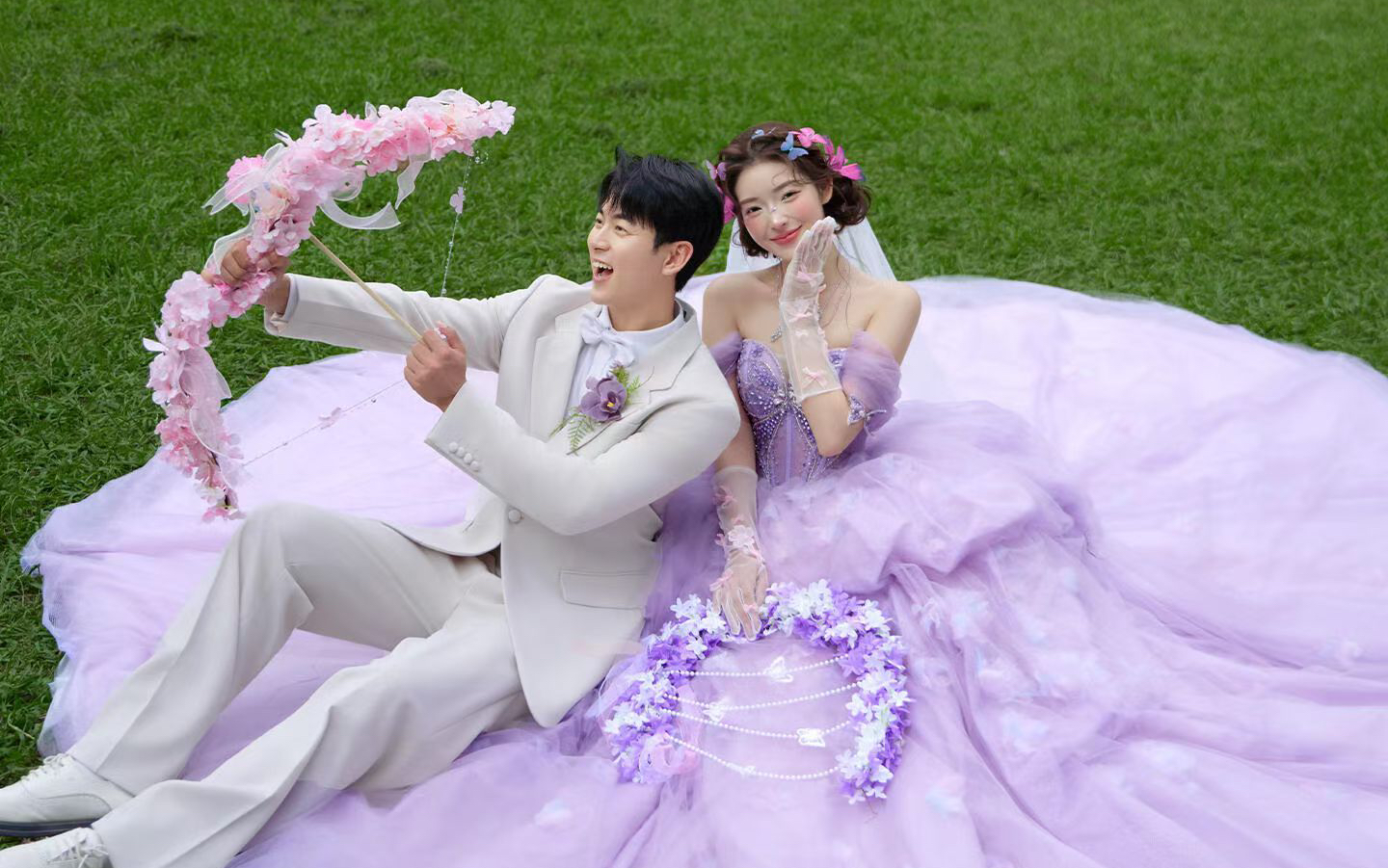 这真不是童话的世界嘛⁉️公主请来拍婚纱照 