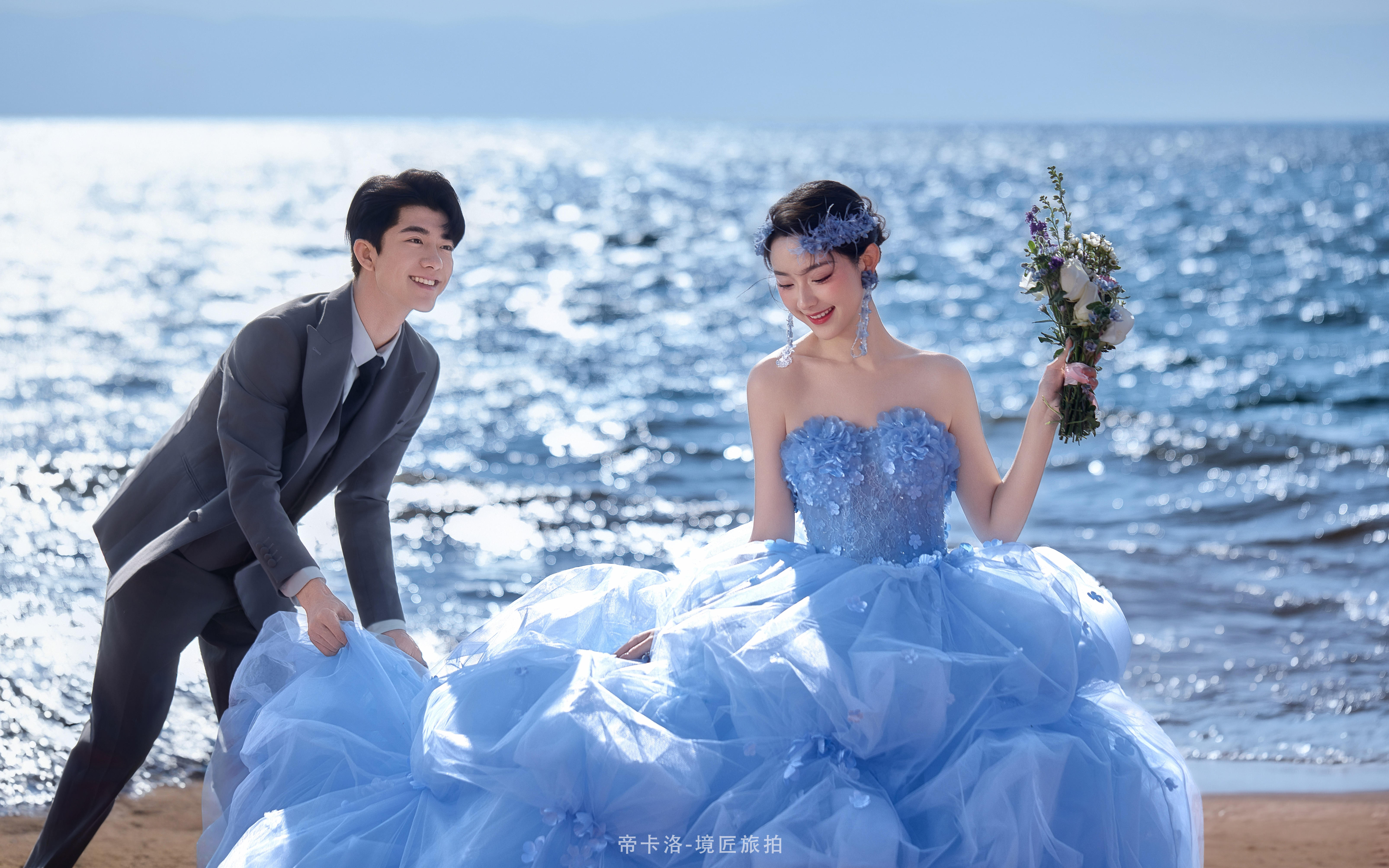 【帝卡洛摄影】         彩纱湖边婚纱照