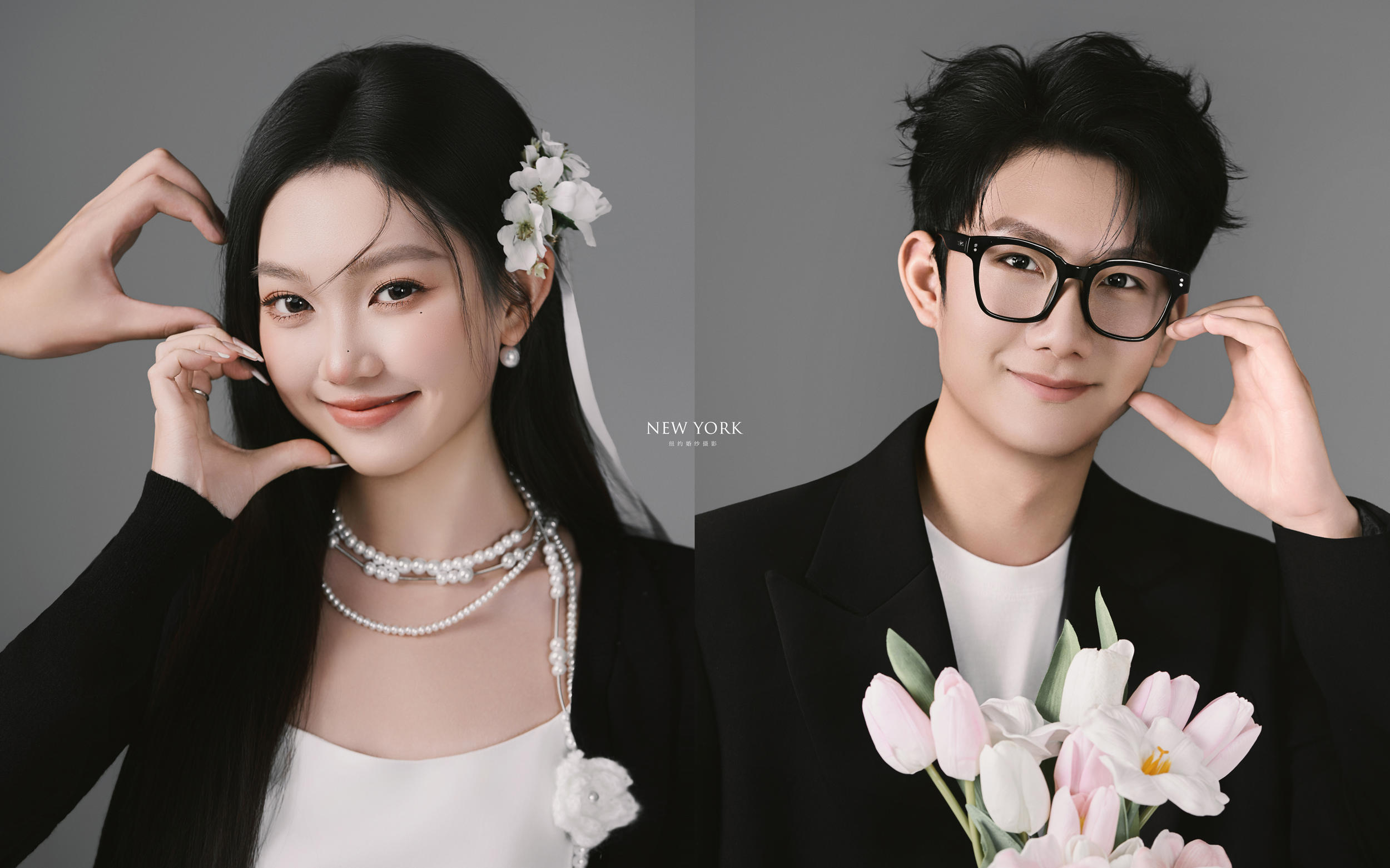 爆贊!00后主打的韓系簡約小清新婚紗照