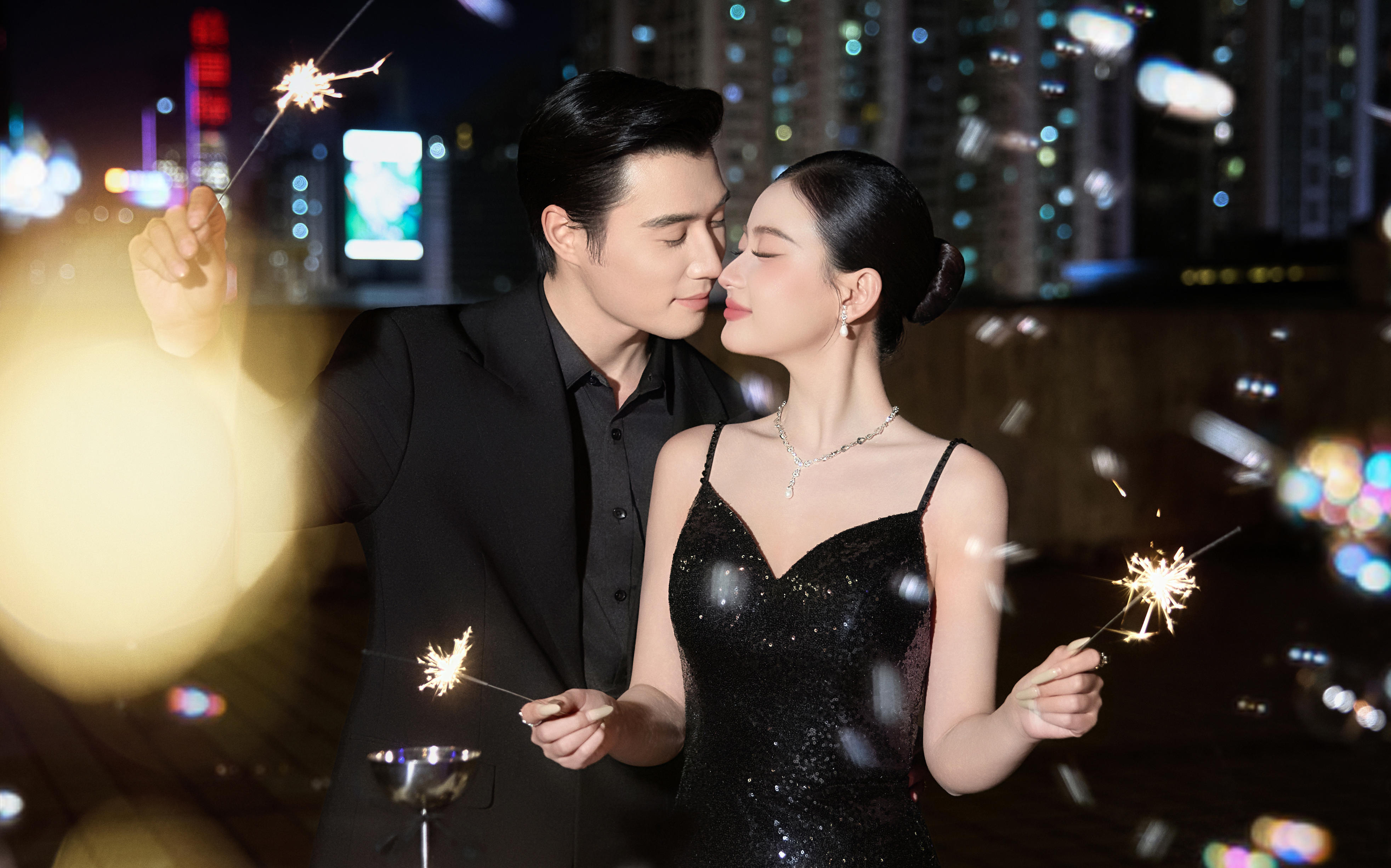夜景婚纱照 | 和爱的人一起看城市烟火