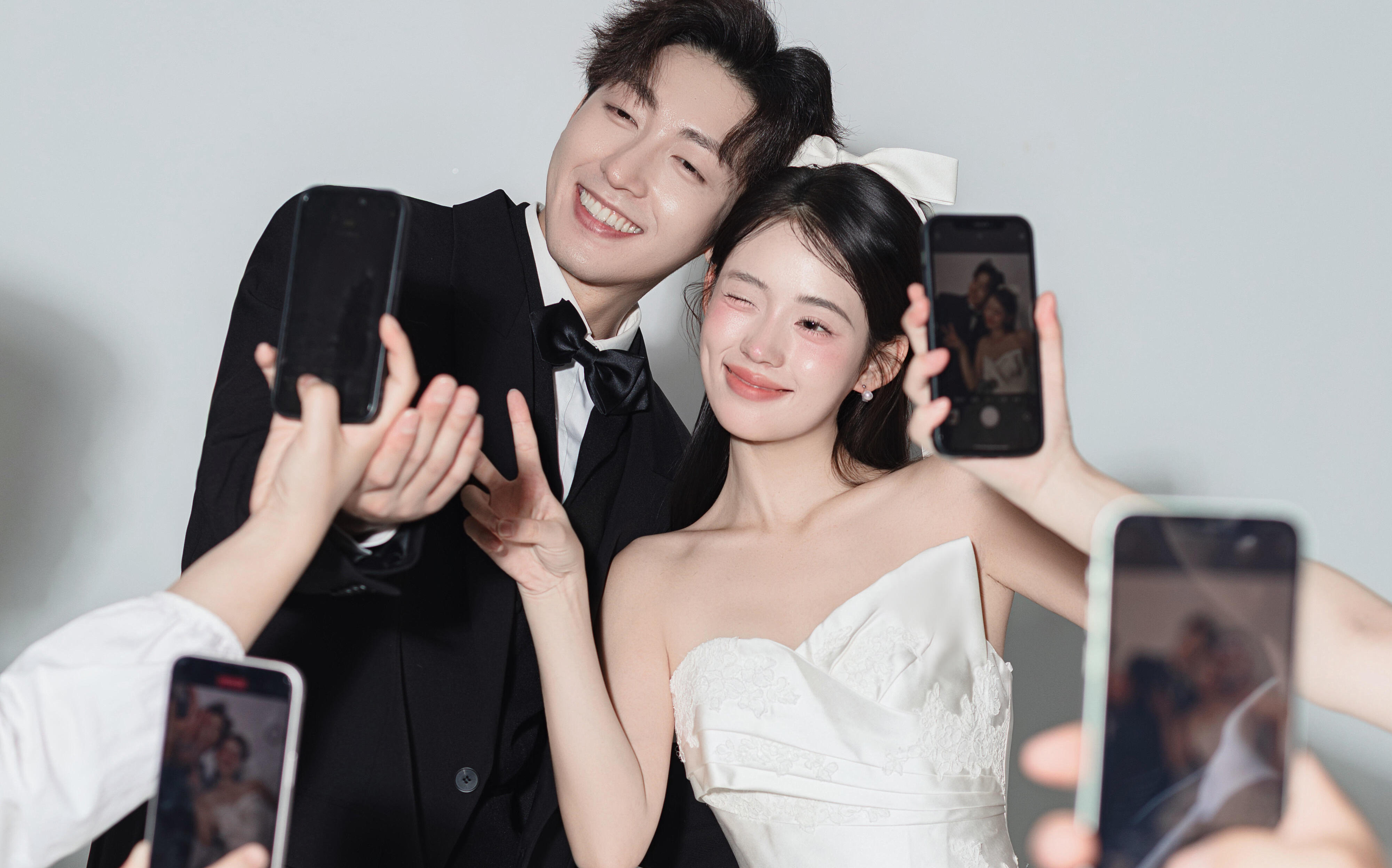 定格瞬间 甜妹必拍的韩系光影婚纱照 