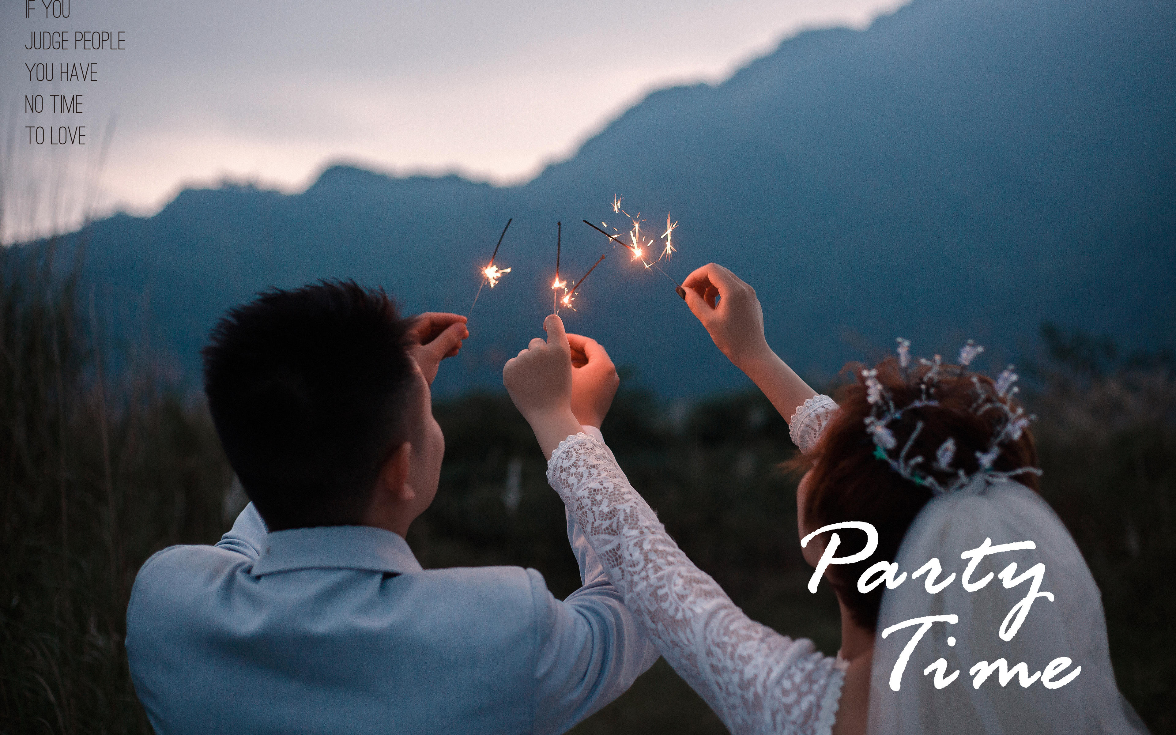 超级有氛围的夜景婚纱照