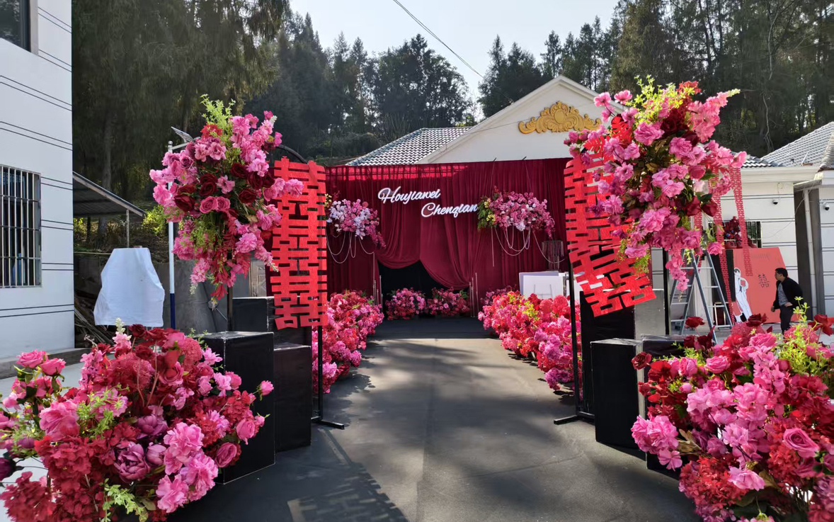 戶外紅色系婚禮