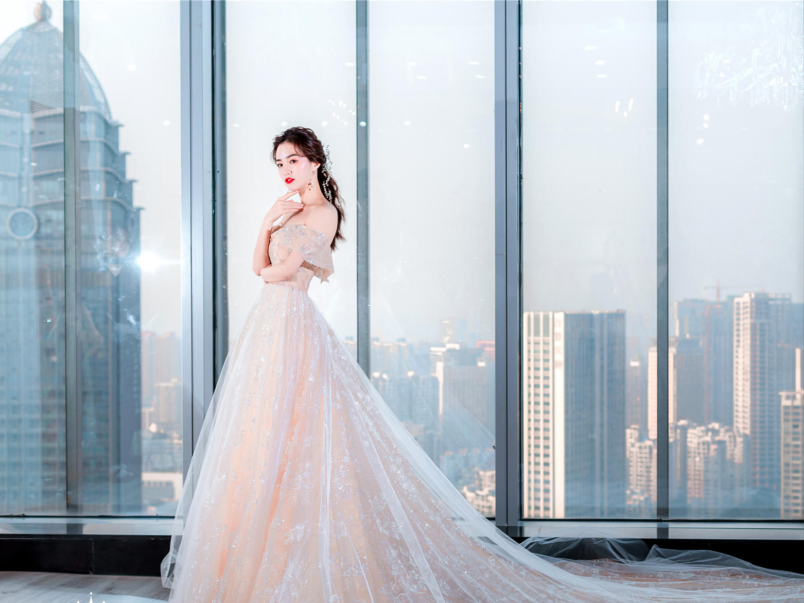 ELSA高级定制婚纱礼服三件套