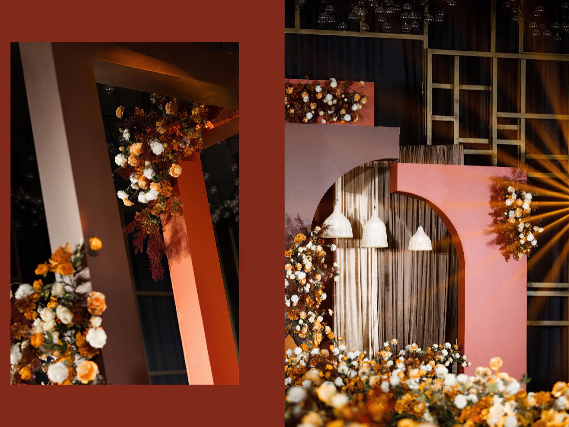 格林婚礼流行简约撞色风婚礼