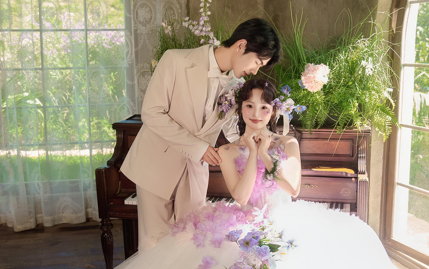 浪漫滿屋｜法式少女的花房婚紗照美呆了