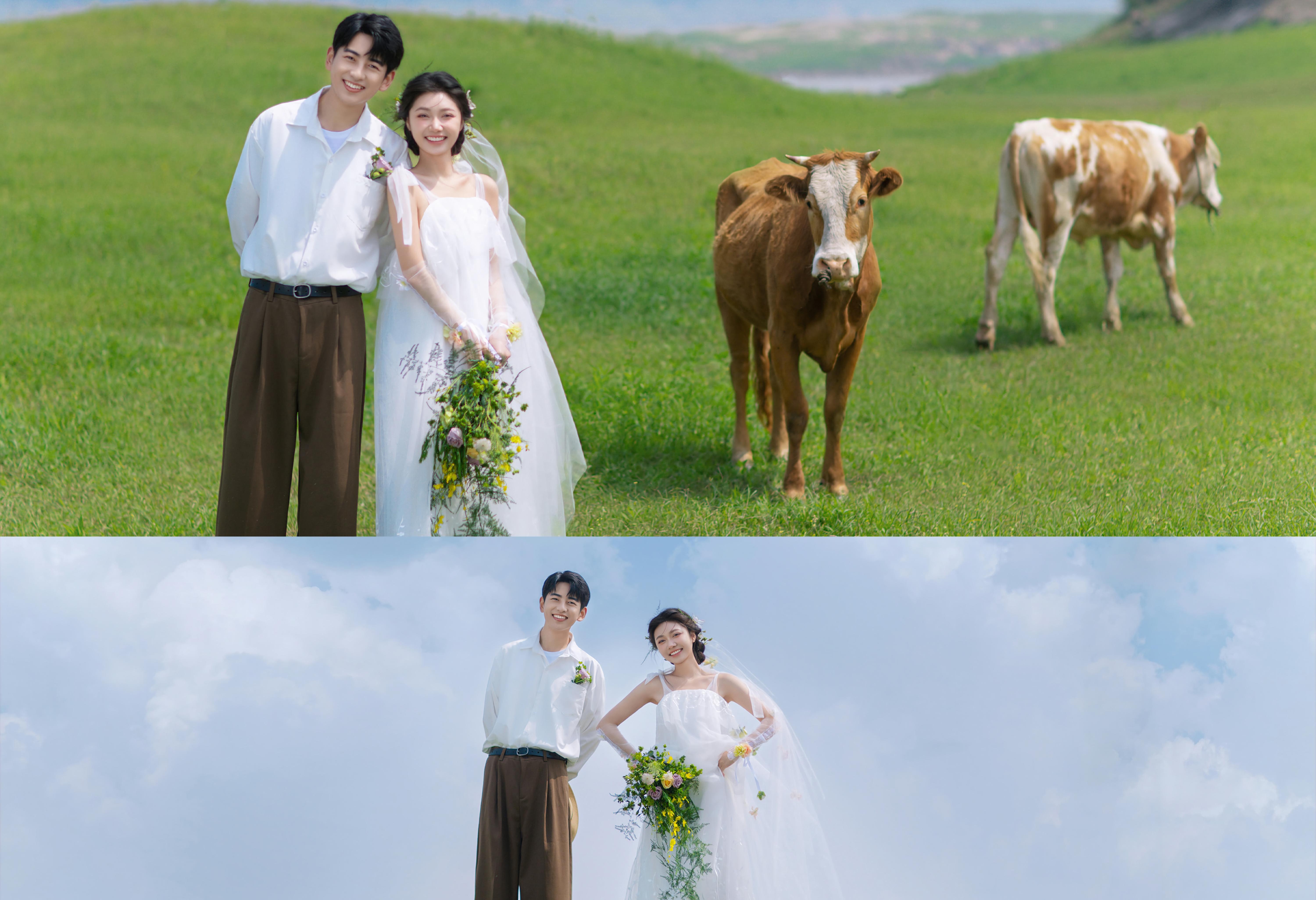 【法式印象】輕氧森系！好喜歡我的小清新婚紗照??