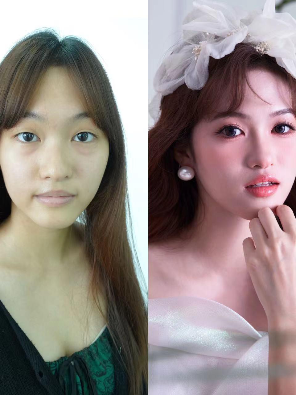 新娘试妆纯欲风白纱造型