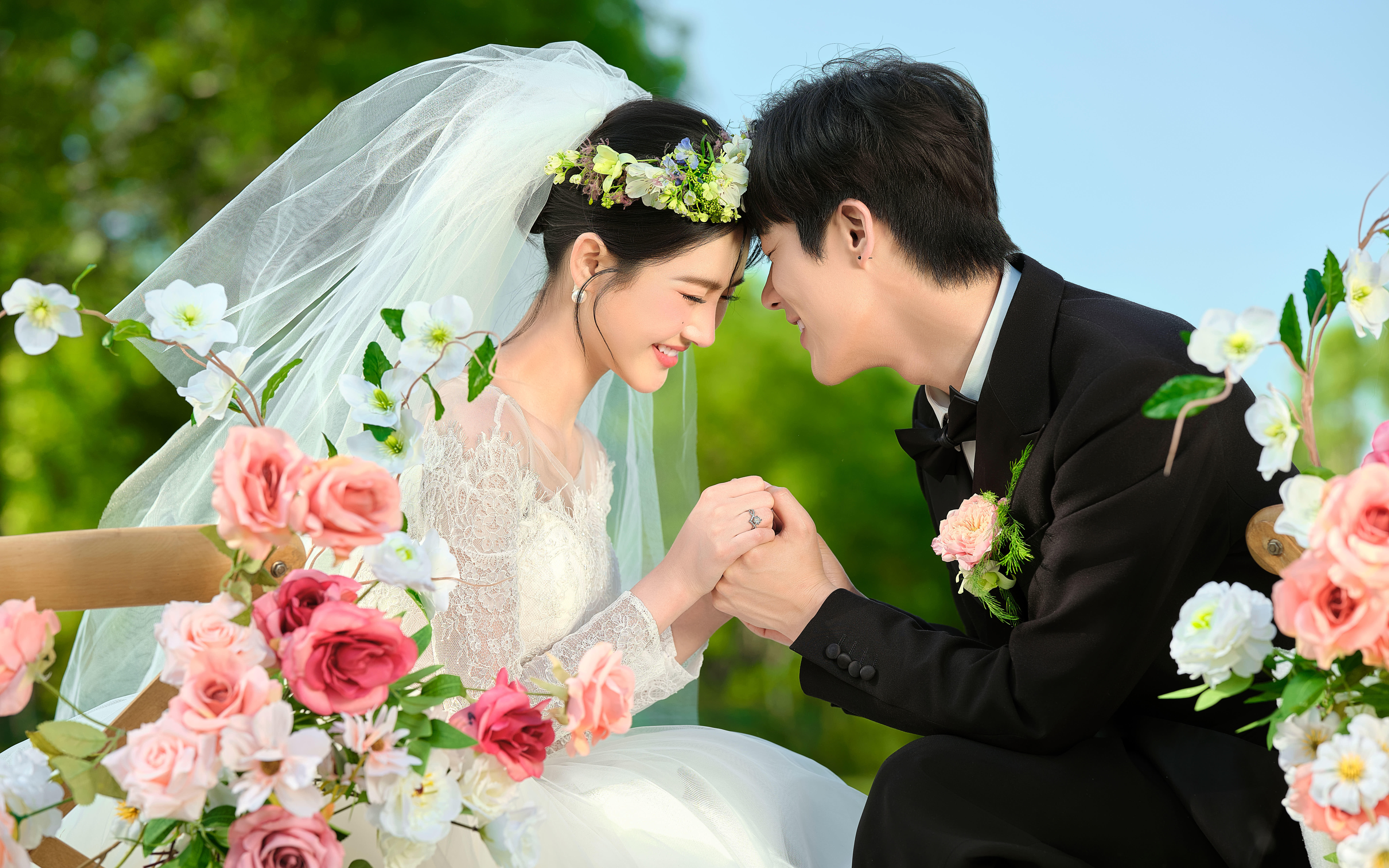 森系草坪婚纱照🍃真的太太太好拍了！