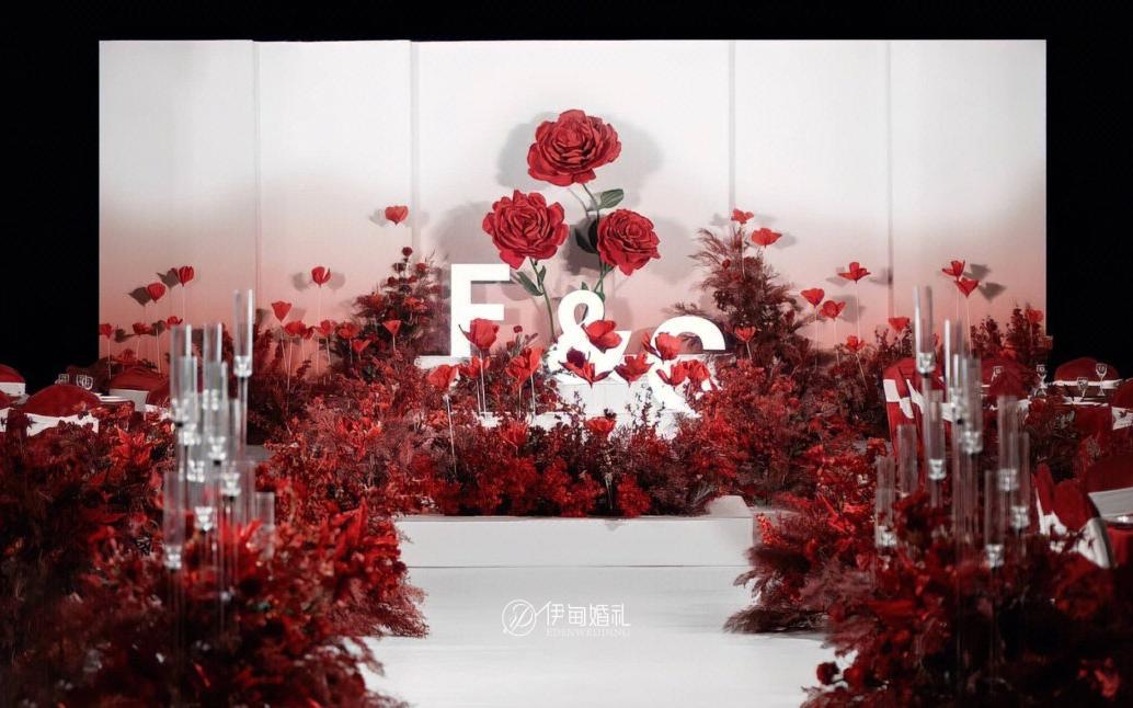 【伊甸婚礼】红色小王子韩式秀场风婚礼