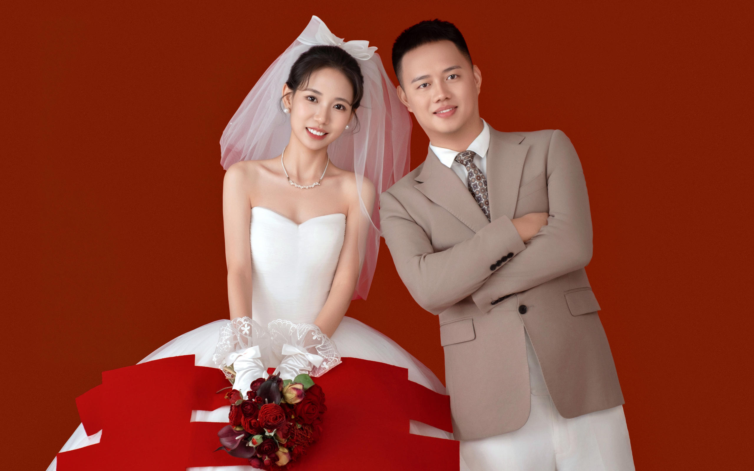 呀 撒糖啦～??甜度超標(biāo)的俏皮喜嫁婚紗照??