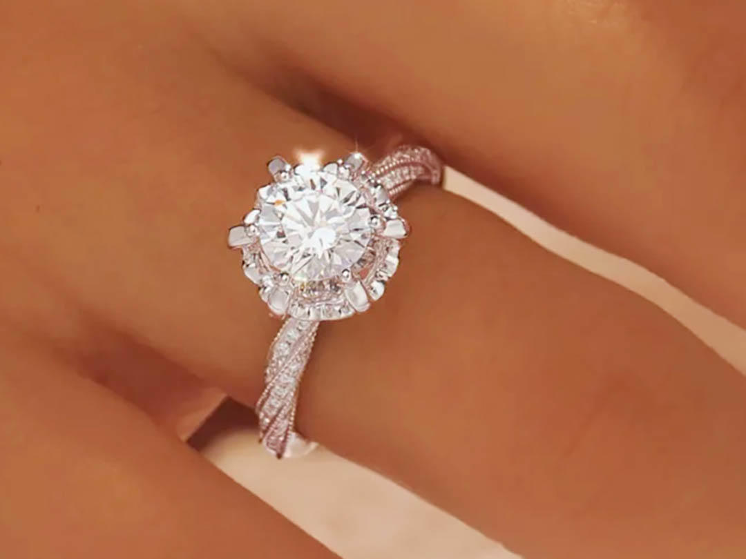 【手捧银星】30分显大结婚钻戒