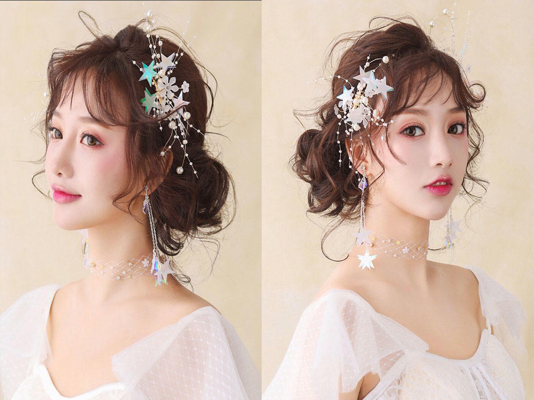 君君美妆造型资深新娘妆全天跟免租伴娘服亲友妆