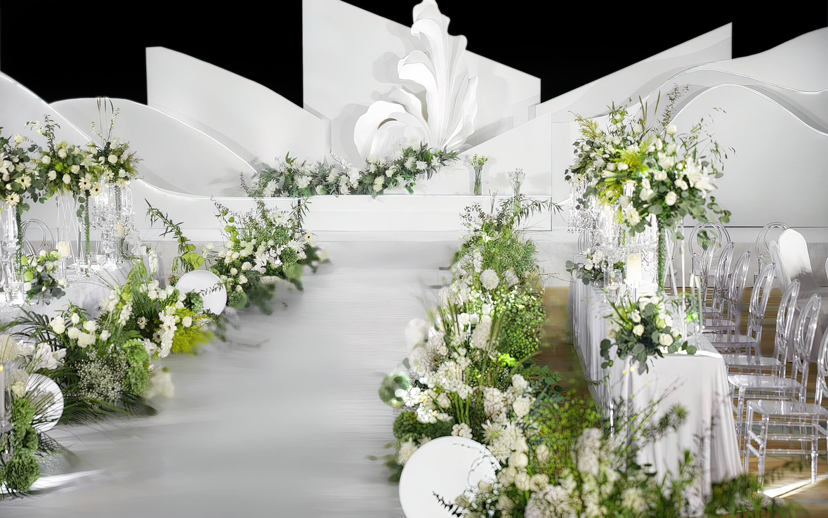 白綠色簡約清新風格