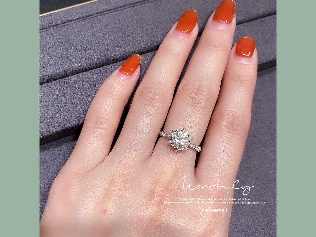 暮光 | 人气爆款豪华镂空显大18k金钻戒定制