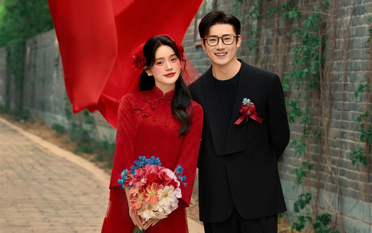 【D视觉摄影】亲戚朋友都问链接的新中式喜嫁婚纱照