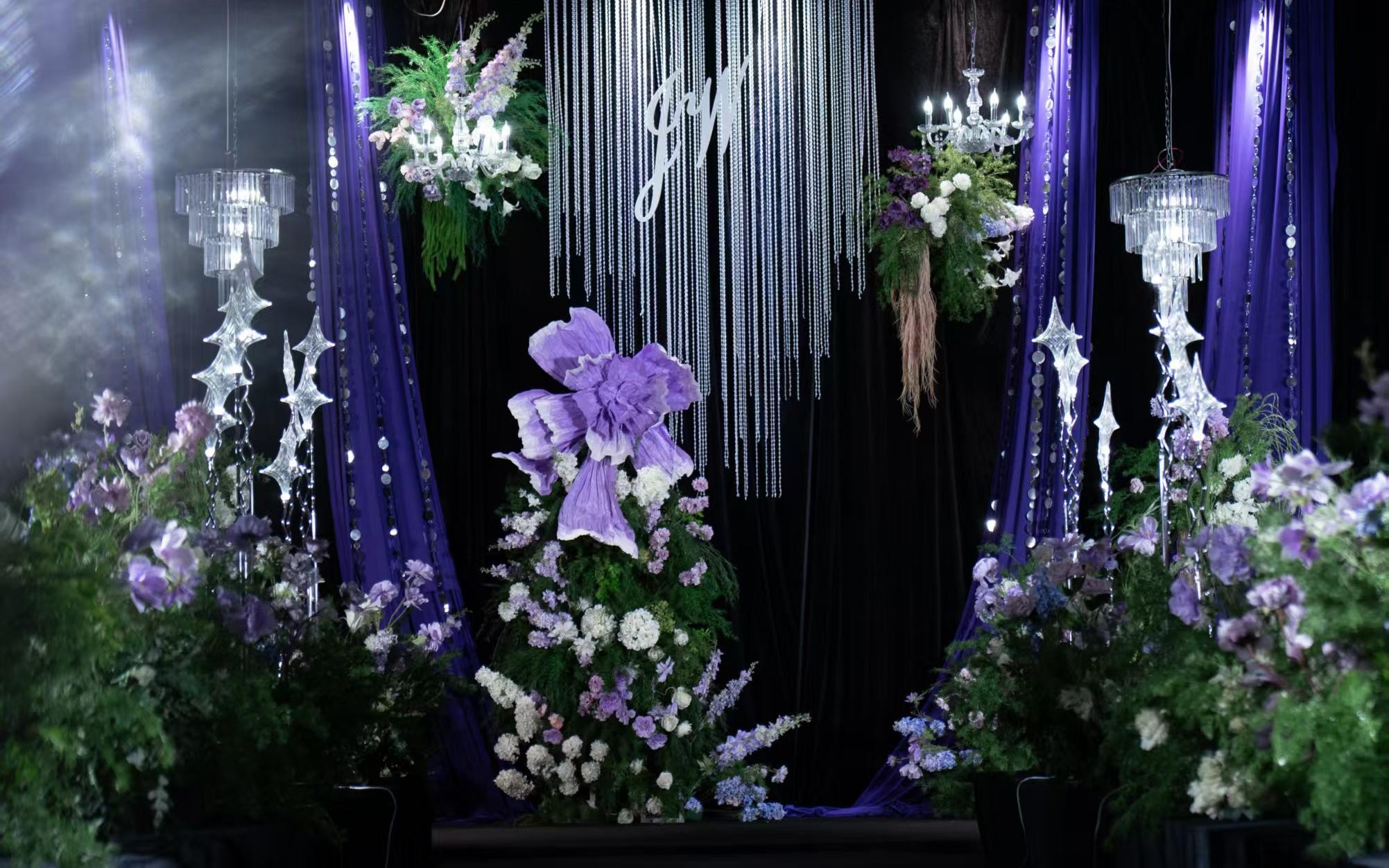 紫色婚礼高级不撞款  美到窒息