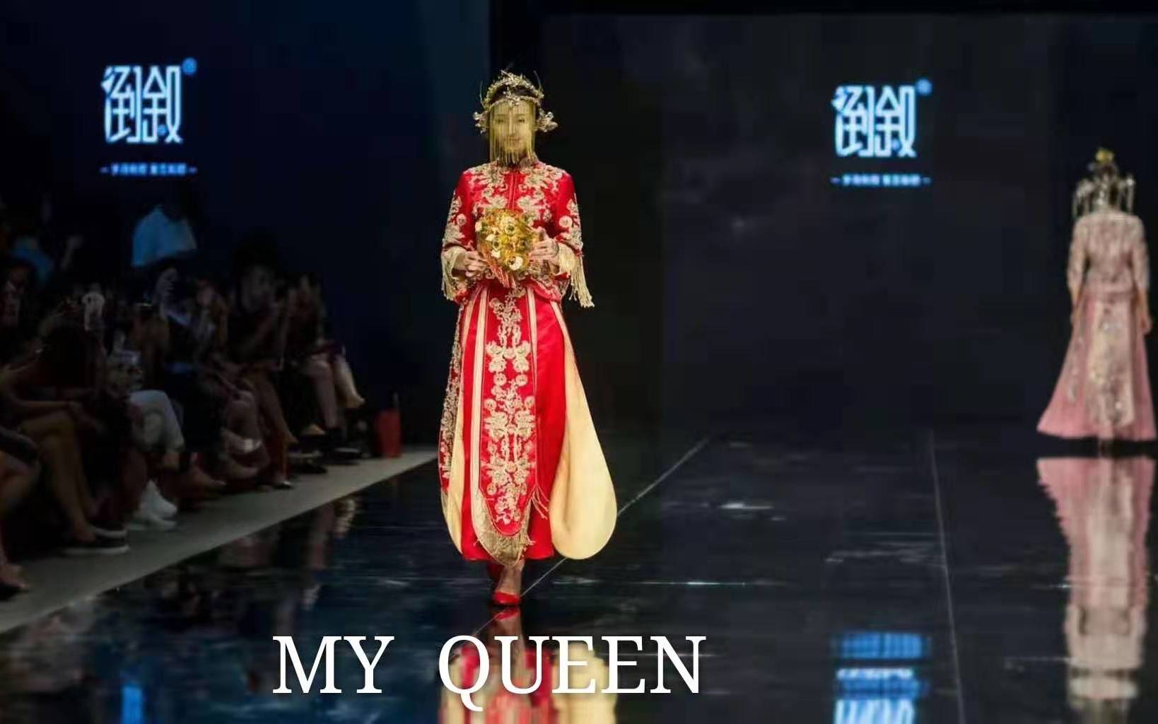 上海展会 高级定制款纯手工手绣款秀禾 