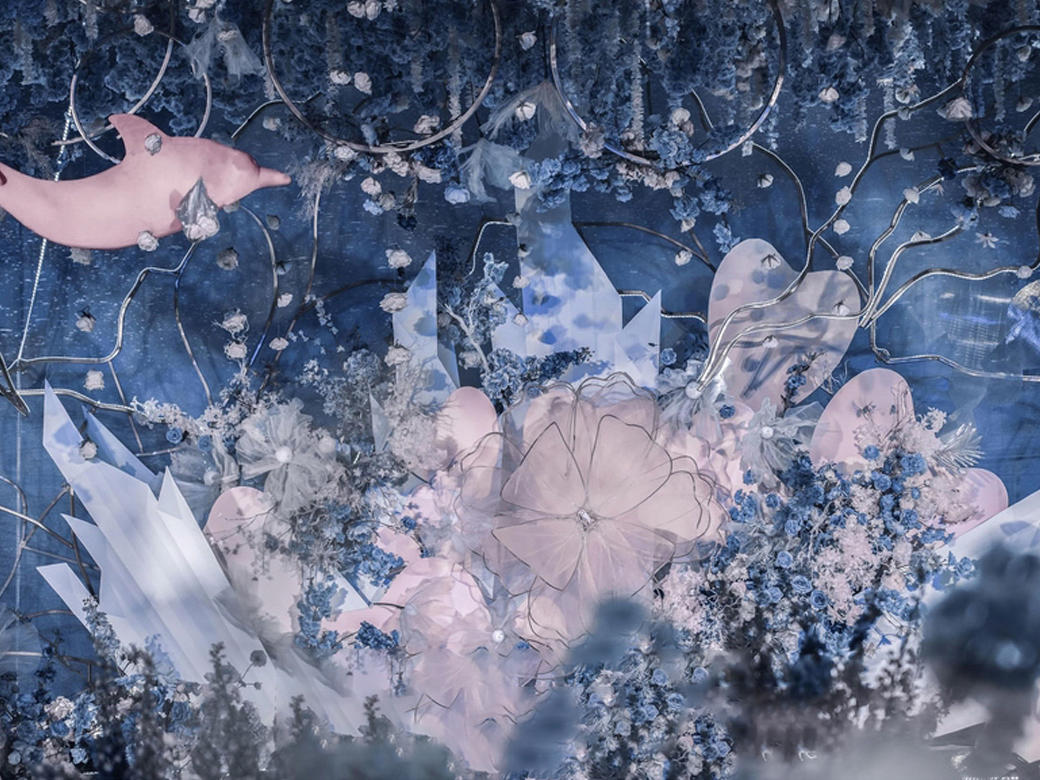 【薇雪婚礼】室内梦幻冰蓝轻奢风主题婚礼