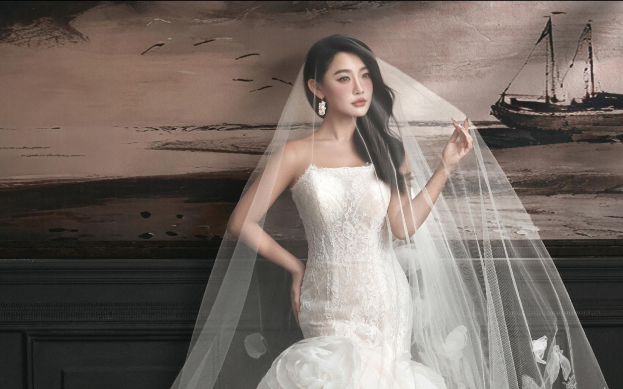 暗调油画主纱｜封神级高级感婚纱照