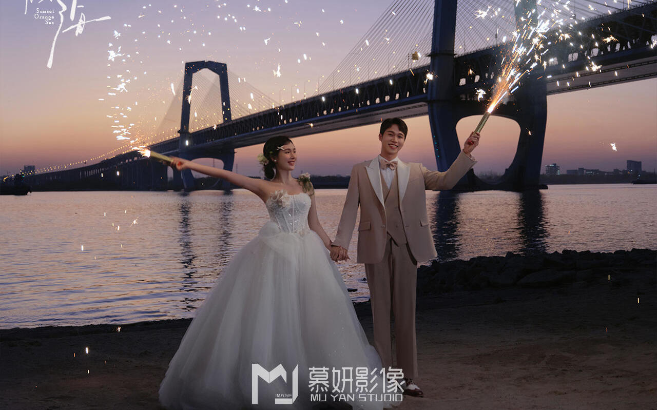 邂逅橘子海，日落拍到氛圍??夕陽婚紗照