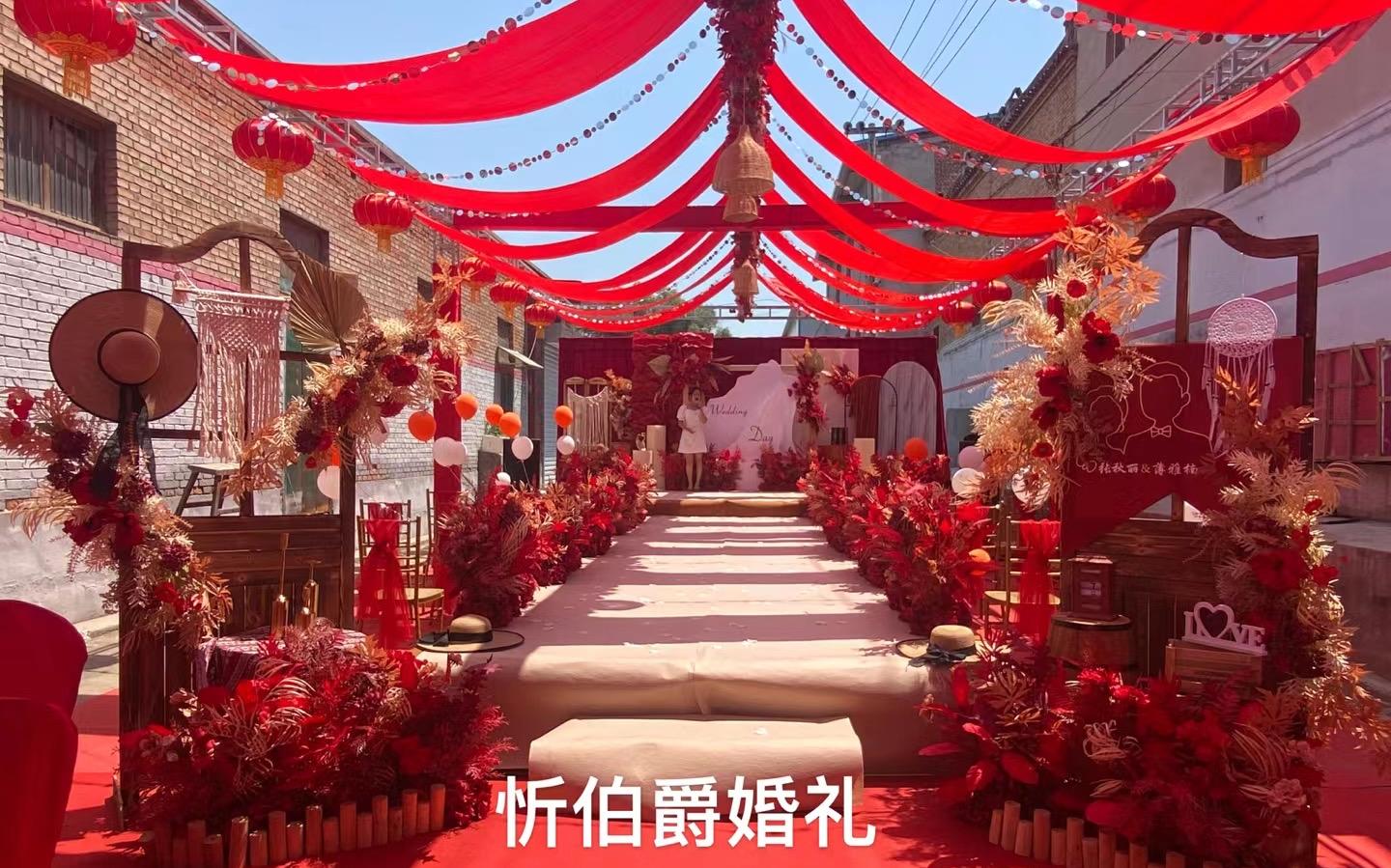 网红款西式红色系婚礼，唯美婚礼