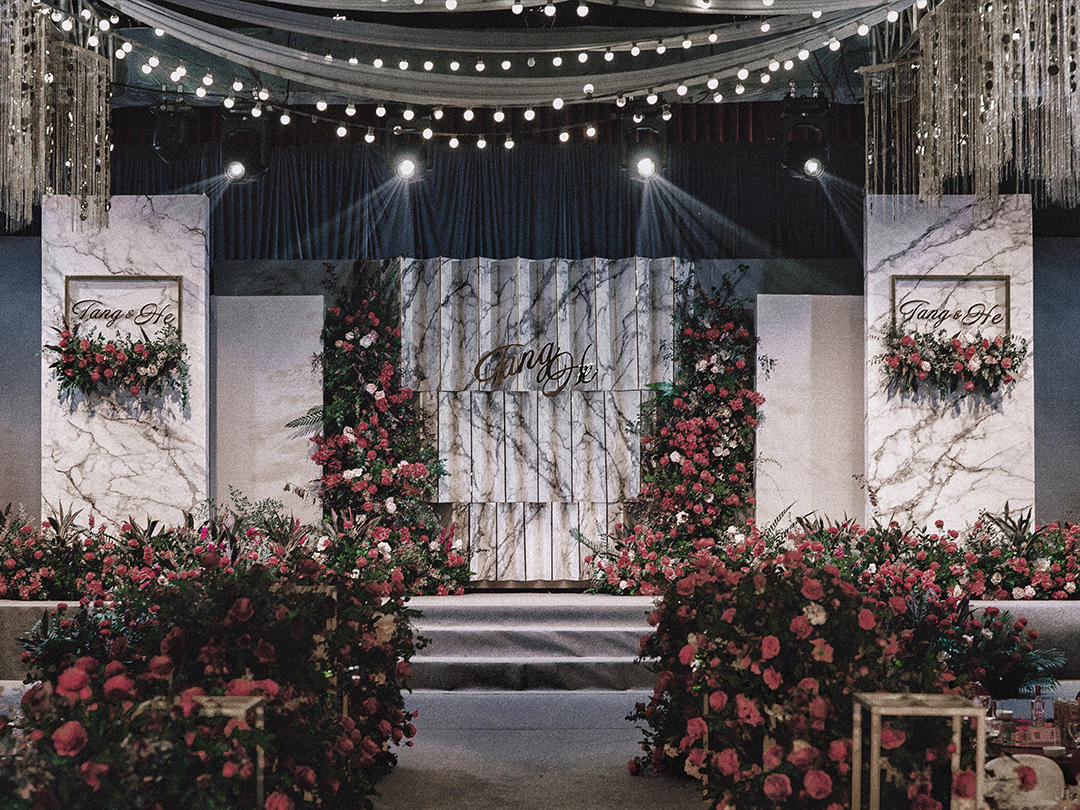 汇爱婚礼《简约中的隽永旋律》大理石极简撞色风