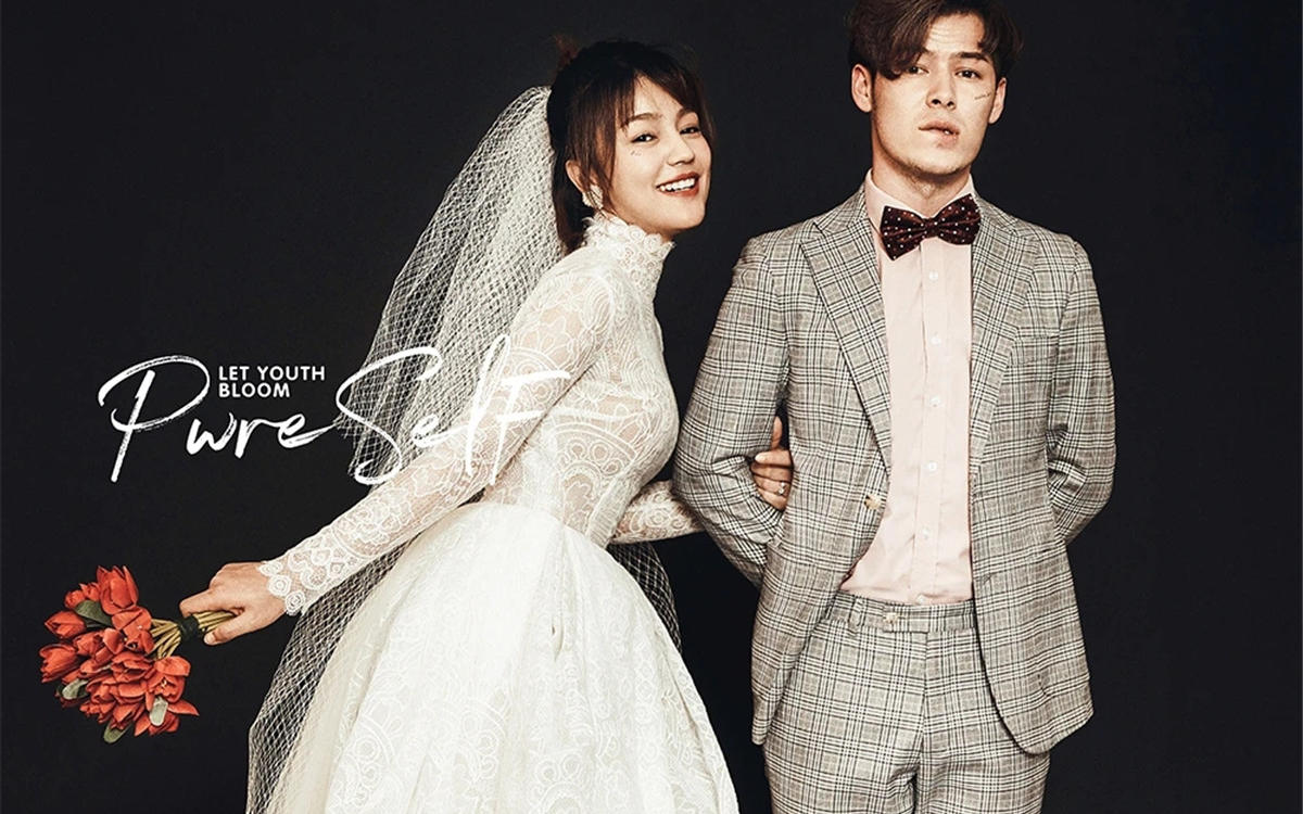 洛可可混摄影—韩式简约婚纱照之纯黑色背景