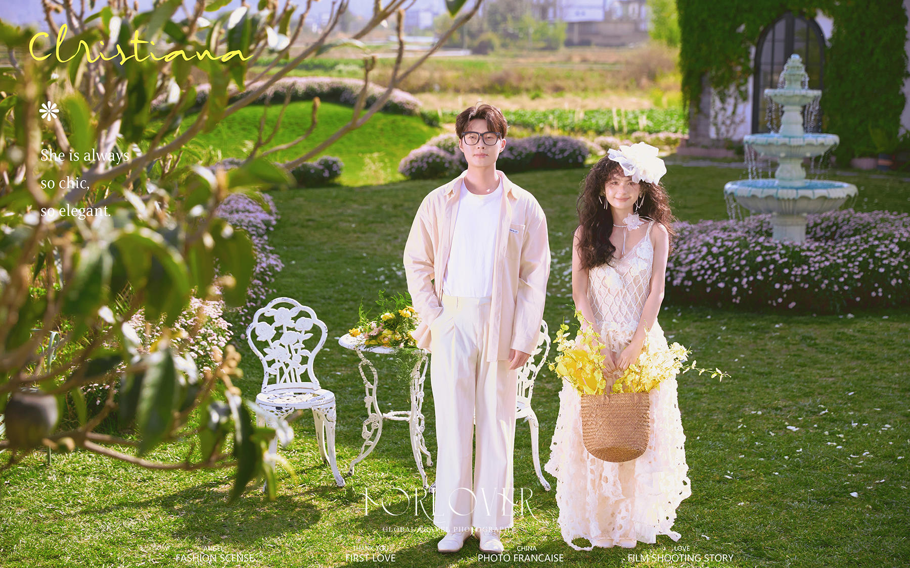 法式田园赴爱意，清新氛围感婚纱照