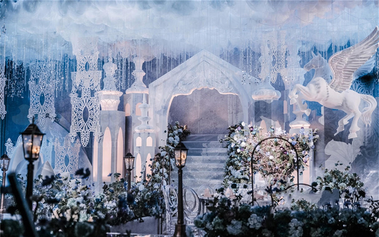 《Swan Castle》蓝色系奢华梦幻婚礼