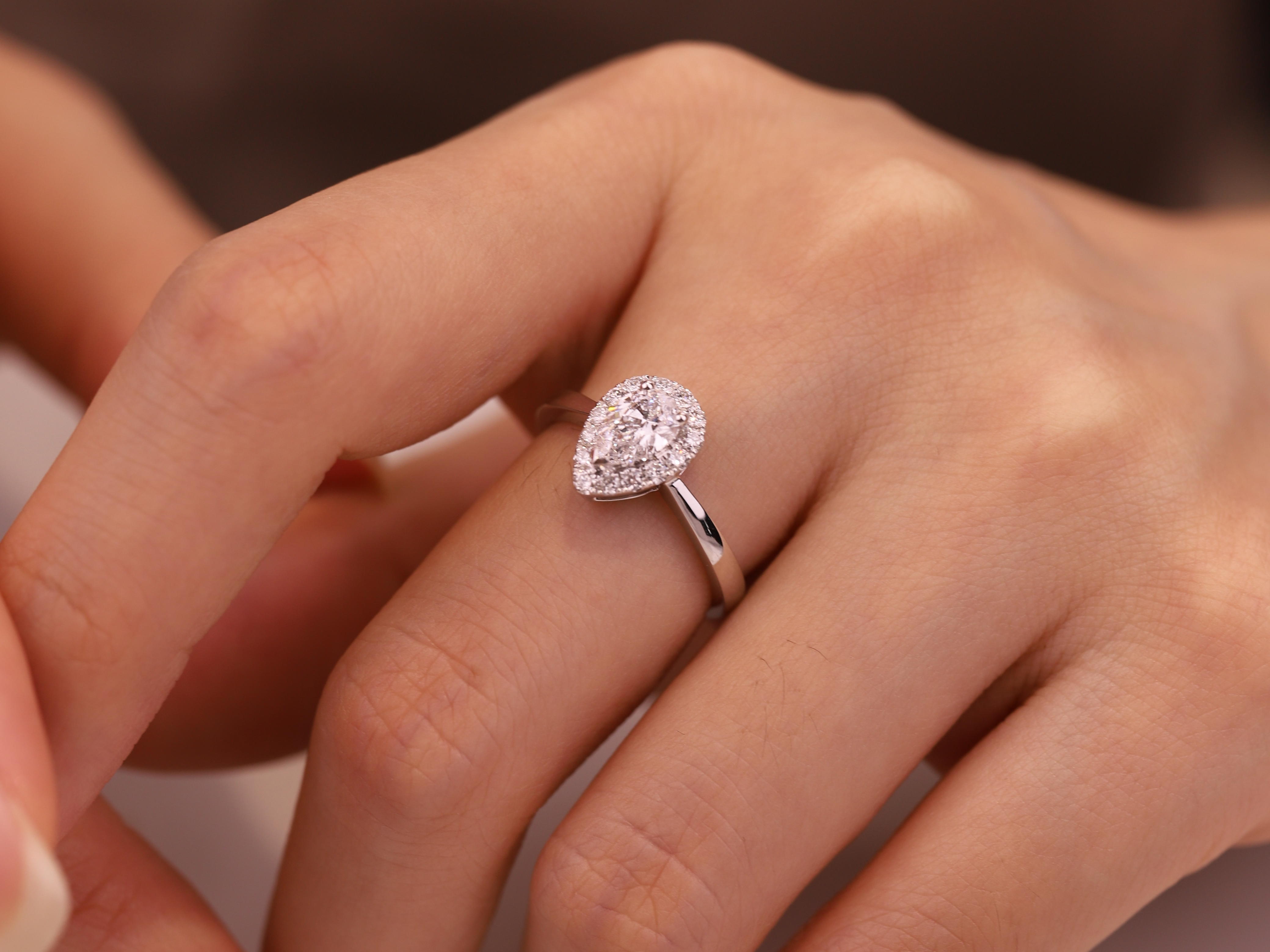 【水滴型钻戒】围镶设计 | 简约款