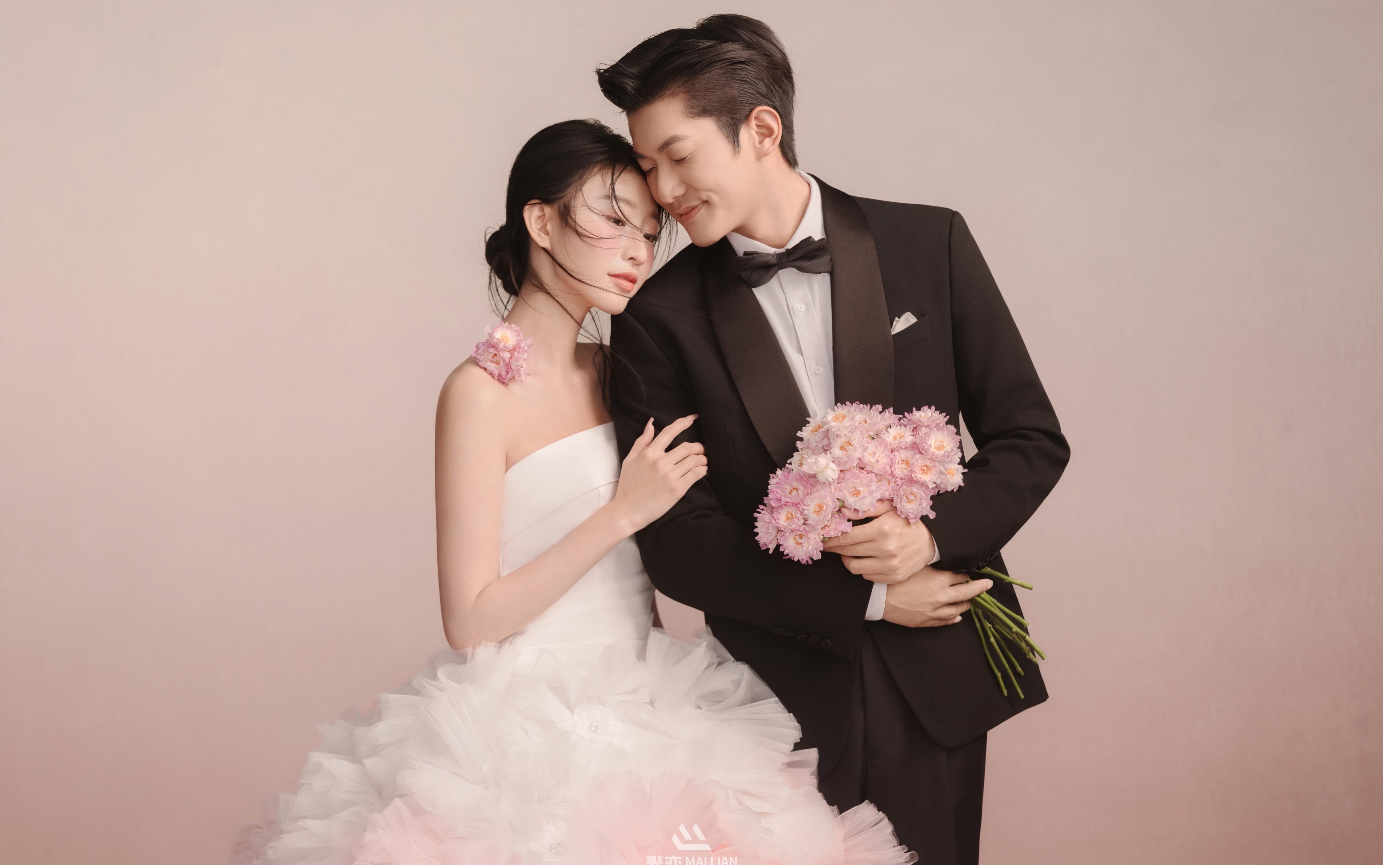 婚纱照被拍成了童话里的花仙子🌷甜蜜满分